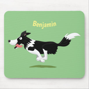 Funny Border Collie cartoon Muismat