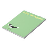 Funny Border Collie cartoon Notitieblok (Linkerzijde)