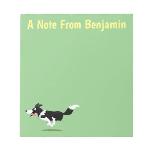 Funny Border Collie cartoon Notitieblok