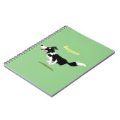 Funny Border Collie cartoon Notitieboek (Linkerzijde)