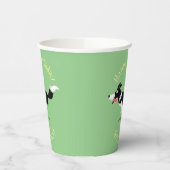 Funny Border Collie cartoon Papieren Bekers (Links)