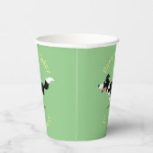 Funny Border Collie cartoon Papieren Bekers (Rechts)