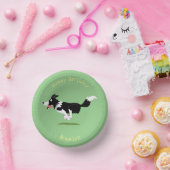 Funny Border Collie cartoon Papieren Kommen (Feest)
