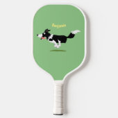 Funny Border Collie cartoon Pickleball Paddle (Achterkant)
