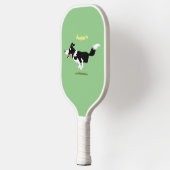 Funny Border Collie cartoon Pickleball Paddle (Links)