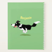 Funny Border Collie cartoon Planner (Achterkant)