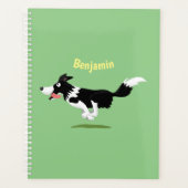 Funny Border Collie cartoon Planner (Voorkant)