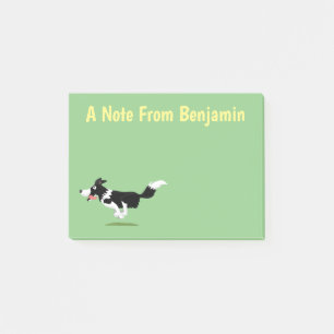 Funny Border Collie cartoon Post-it® Notes