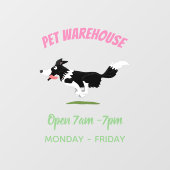 Funny Border Collie cartoon Raamsticker (Vel)