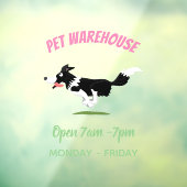 Funny Border Collie cartoon Raamsticker (Vel 3)