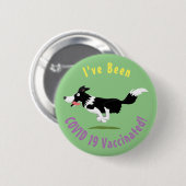 Funny Border Collie cartoon Ronde Button 5,7 Cm (Voorkant /achterkant)