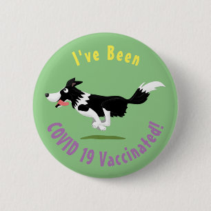 Funny Border Collie cartoon Ronde Button 5,7 Cm