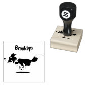 Funny Border Collie cartoon Rubberstempel (Gestempeld)