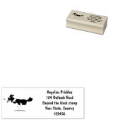Funny Border Collie cartoon Rubberstempel (Gestempeld)