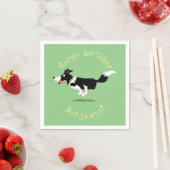 Funny Border Collie cartoon Servet (Insitu)