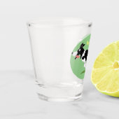 Funny Border Collie cartoon Shot Glas (Links)