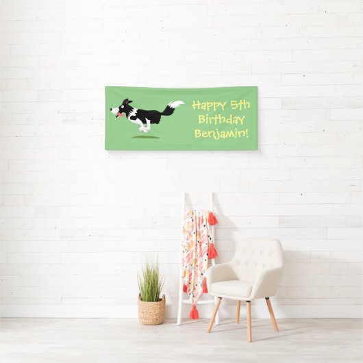 Funny Border Collie cartoon Spandoek (Insitu)