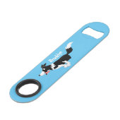 Funny Border Collie cartoon Speed Flessenopener (Voorkant Gekanteld)