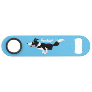 Funny Border Collie cartoon Speed Flessenopener