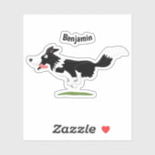 Funny Border Collie cartoon Sticker (Vel)