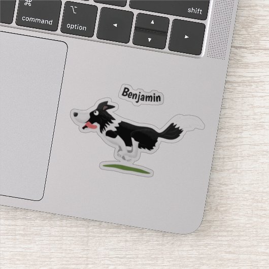 Funny Border Collie cartoon Sticker (Detail)