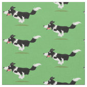 Funny Border Collie cartoon Stof (Close Up)
