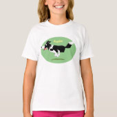 Funny Border Collie cartoon T-shirt (Voorkant)