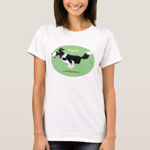 Funny Border Collie cartoon T-shirt