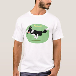 Funny Border Collie cartoon T-shirt