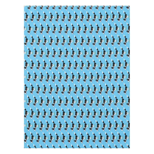 Funny Border Collie cartoon Tafelkleed (Voorkant)