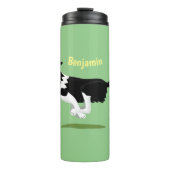 Funny Border Collie cartoon Thermosbeker (Voorkant)