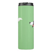 Funny Border Collie cartoon Thermosbeker (Achterkant)