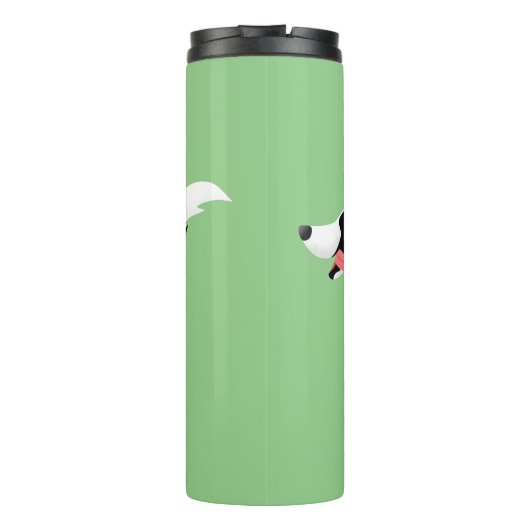 Funny Border Collie cartoon Thermosbeker (Achterkant)