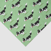 Funny Border Collie cartoon Tissuepapier (Detail)