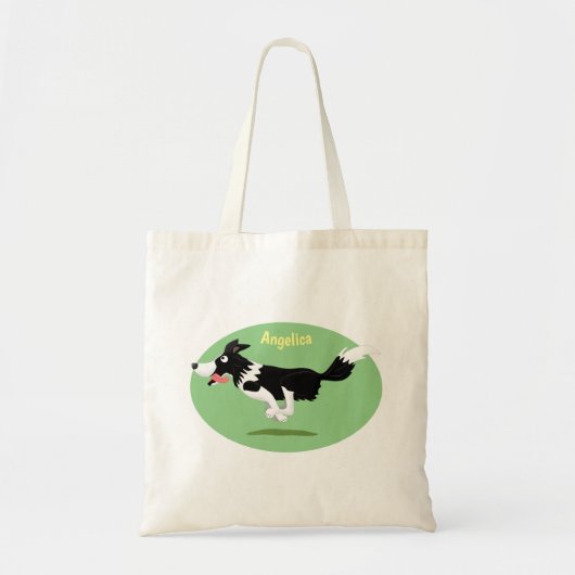 Funny Border Collie cartoon Tote Bag (Voorkant)