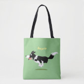 Funny Border Collie cartoon Tote Bag (Voorkant)