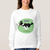 Funny Border Collie cartoon Trui (Voorkant)