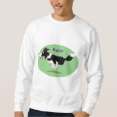 Funny Border Collie cartoon Trui (Voorkant)