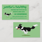 Funny Border Collie cartoon Visitekaartje (Voorkant / Achterkant)