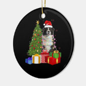 Funny Border Collie Christmas Tree Merry Christmas Keramisch Ornament (Links)