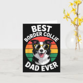 Funny Border Collie Design For Men Dad Border Coll Kaart (Gele Bloem)