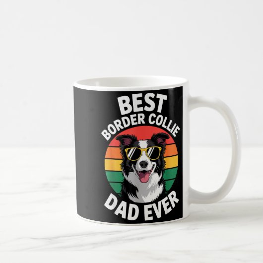 Funny Border Collie Design For Men Dad Border Coll Koffiemok (Rechts)