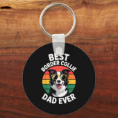 Funny Border Collie Design For Men Dad Border Coll Sleutelhanger (Voorkant)