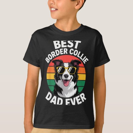 Funny Border Collie Design For Men Dad Border Coll T-shirt (Voorkant)