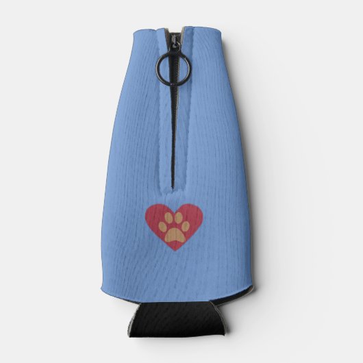 Funny Border Collie Dog Bottle Cooler (Achterkant)