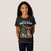 Funny Border Collie Dog Kerstmis P T-shirt (Voorkant volledig)