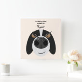 Funny border collie hond behandelt Acrylwandklok Vierkante Klok (Huis)