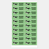 Funny Border Collie hond gepersonaliseerde cartoon Labels (Vel)