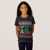 Funny Border Collie Kerstmis Ugly Sweater Dog Lov T-shirt (Voorkant volledig)