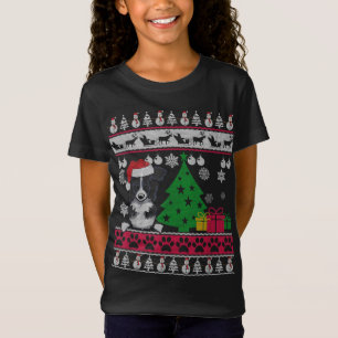 Funny Border Collie Kerstmis Ugly Sweater Dog Lov T-shirt
